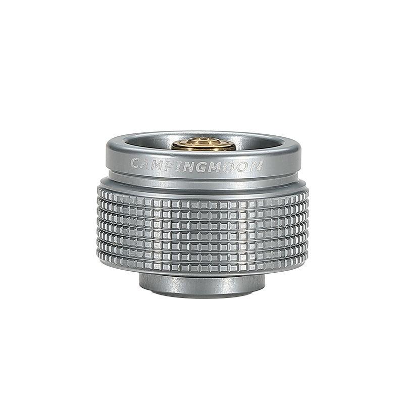 Campingmoon Black Silver Custom Butane Gas Canister Stove Adapter Portable Outdoor Camping s Gas tank Adapter (silver,33.6*24.5mm&Hand Tools)
