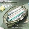 Double-Layer Transparent Pencil Case with Large Capacity for Students