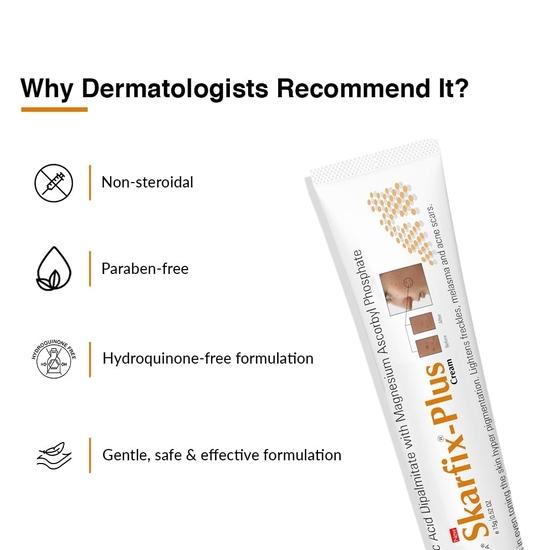 Fixderma 2% Kojic Acid + 1% Arbutin Skarfix-Plus Scar Removal Cream ,Acne Scars Removal Cream | Helps To Reduce Melasma- 15gm (Pack of 2)