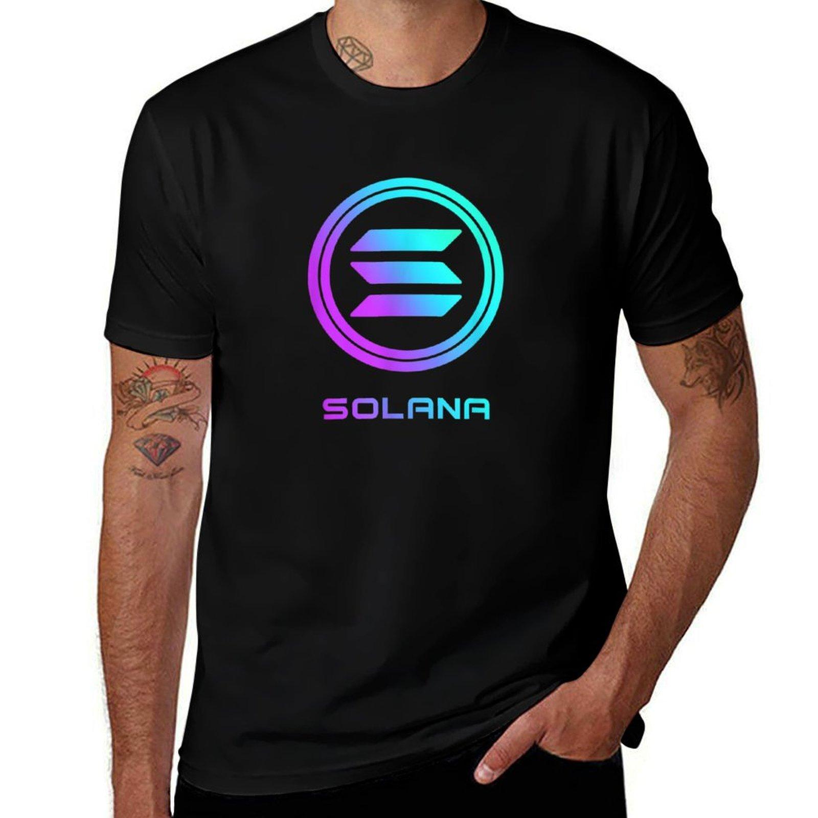 

Solana Cryptocurrency Solana SOL T-Shirt Vintage Graphic Tee Man T Shirt Man Clothes for a Boy Mens Workout Shirts - Men s Su... 5XL