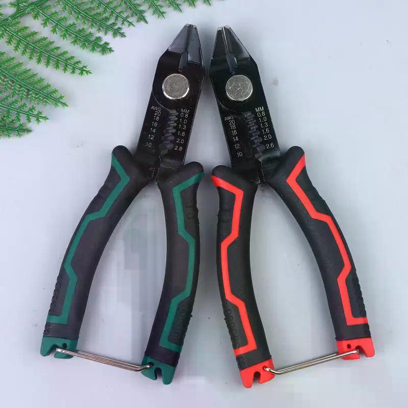 1PCS Multi-functional Wire Stripper Pliers 6.5 Inch Wire Strippers Cable Cutter Tool Crimping Pliers Wire Electrician Hand Tools