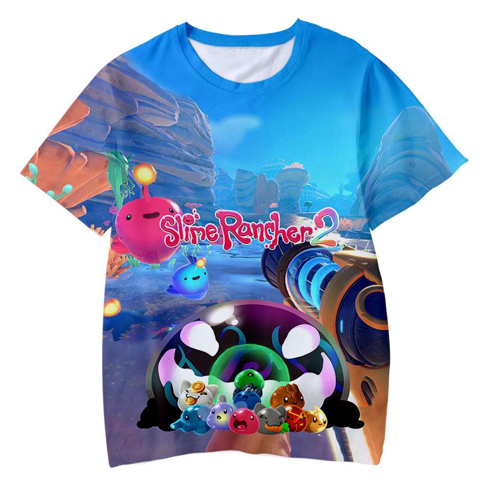 Slime Rancher Cartoon Game 3D Print T-Shirt Fashion Street Loose Short Sleeve