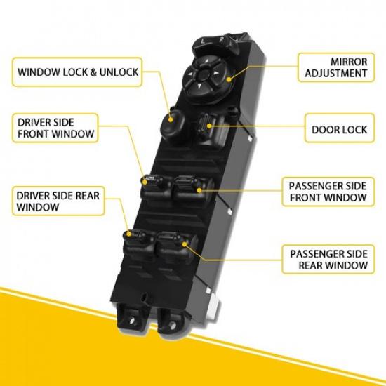 Master Power Window Switch Front Driver Side For 1997-2001 Jeep Cherokee 4 Door