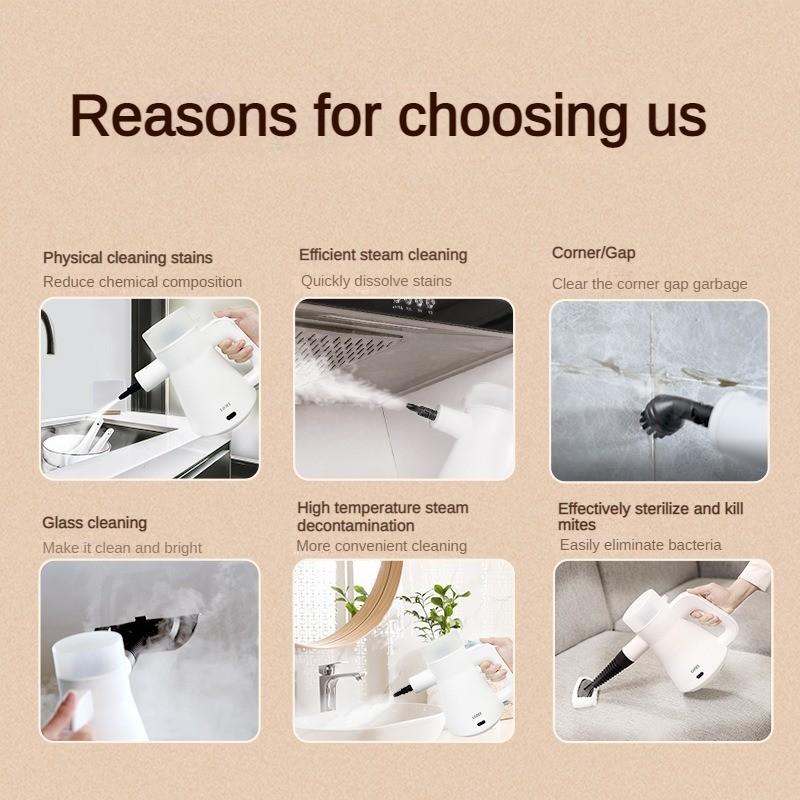Household Steam Cleaner Sterilization And Mite Removal Fumigation Machine High-Temperature Disinfection Oil Fume Cleaning Machine 1000W