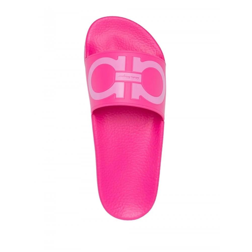 Salvatore Ferragamo Ferragamo Gancini Pool Slides Pink