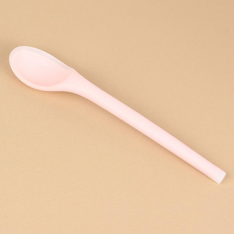Silicone Integrated Tableware Heat Resistant Kitchen Spoons Nonstick Kitchen Mixing Flatware Kitchenware Soup Spoon Dining Bar