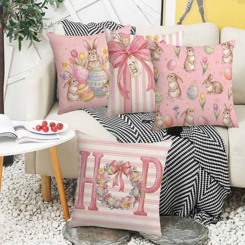 Easter Pillowcases with Spring and Bunny Designs Sofa bed cushion cover sleeping pillowcase home bedroom decoration