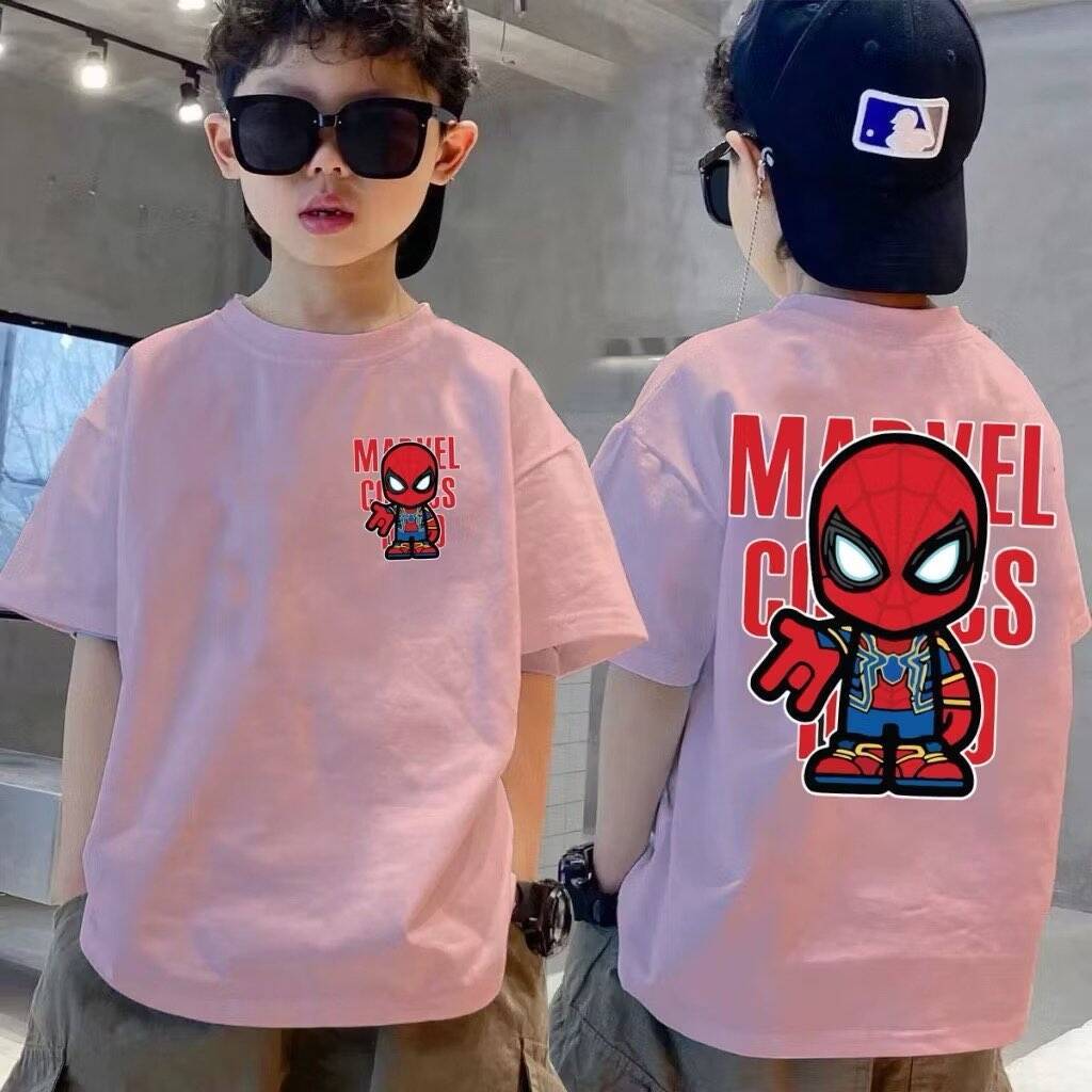 Cute Anime Fashion Children's Clothing Spider Comfortable Round Neck T-shirt