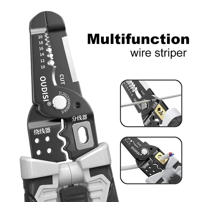 Wire Stripping Pliers Multifunctional Electrician Special Tools Pulling Wire Cutting Pliers Small Copper Pipe Crimping Pliers