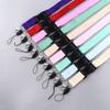 Pure Color Credential Holder Lanyard For Keys Neck Strap Id Card Badge Holder Key Chain Key Rings Accessories Christmas Holiday Gifts