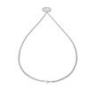 Round Engraved Pendant Necklace Men Women Fashionable Stainless Steel Rhinestone Pendant Necklace Steel Color