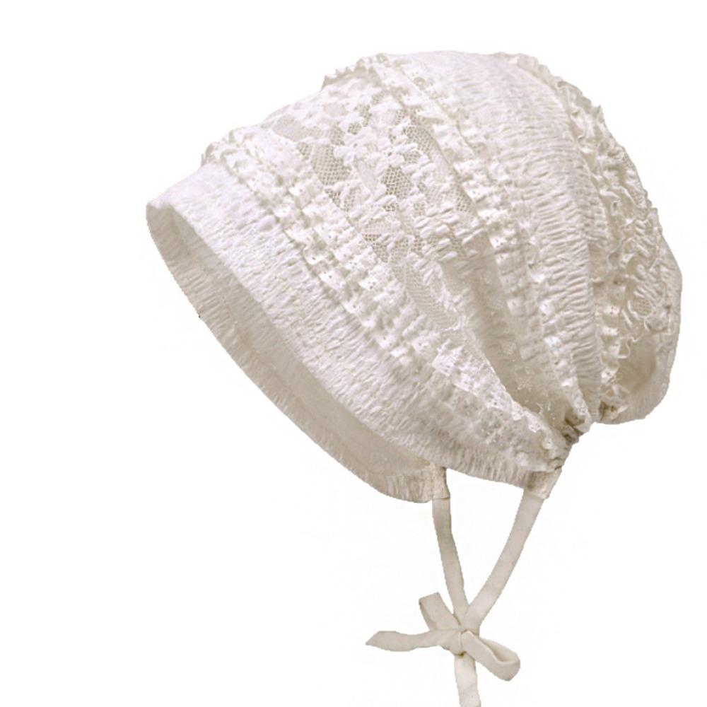 Breathable Beanies Hat Y2k Flower Cap Cute Embroidered Lace Hat  Apparel Accessories