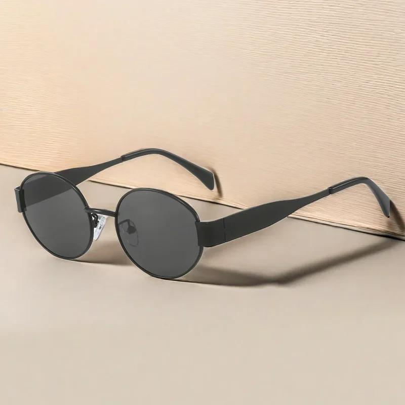 Retro Steampunk Cat Eye Sunglasses Vintage New Oval Frame Metal Sunglasses For Women Ladies Classic Uv400 Sunscreen Eyewear