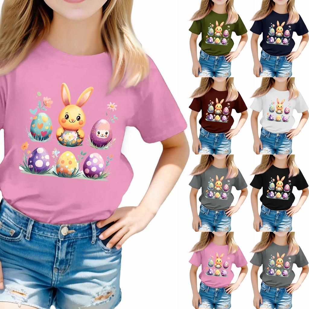Toddler Girl Boy T-Shirts Kids Top Boys And Girls Printed Short Sleeved T-shirt