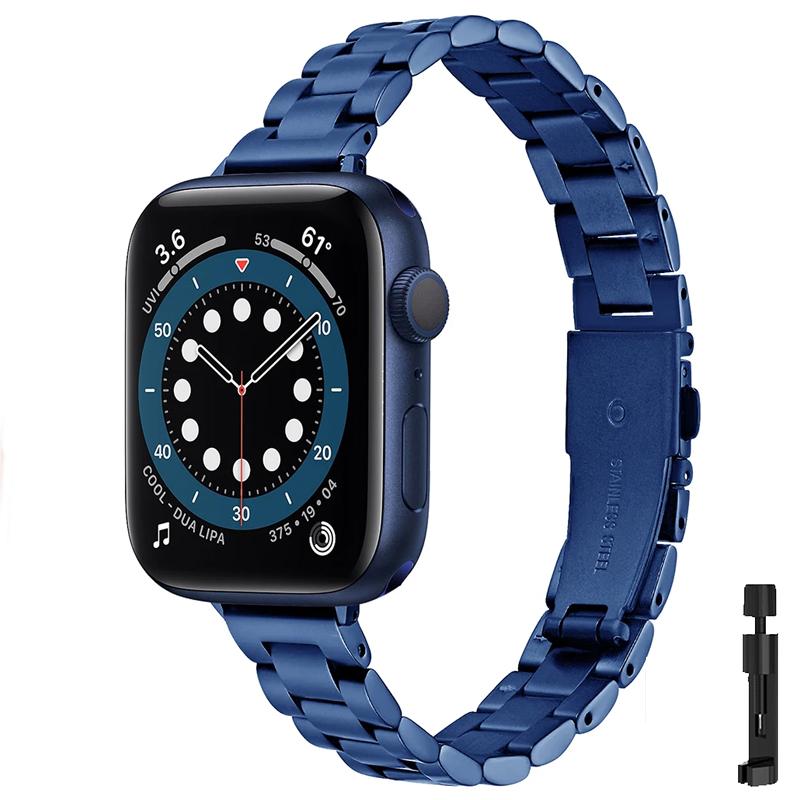 Классический браслет из нержавеющей стали для Apple Watch Band 6 7 8 9 SE 49 мм 41 мм 40 — фото 13