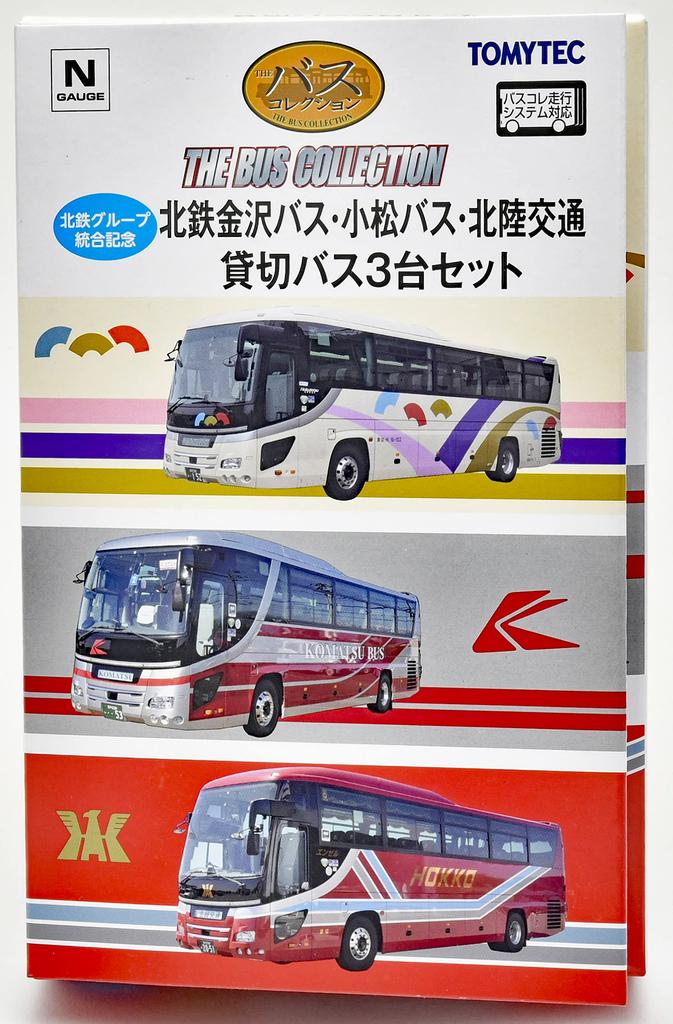TOMYTEC Kolekcia autobusov Kolekcia autobusov Pripomienka integrácie skupiny Hokutetsu Autobus Hokutetsu Kanazawa Autobus Komatsu Hokuriku Kotsu Prenajatý autobus