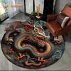 Fashion Dragon Round Carpets Living Room Bedroom Area Rug Room Bedside Chair Floor Mat Decorat Alfombra Birthday Gift Poster Mat