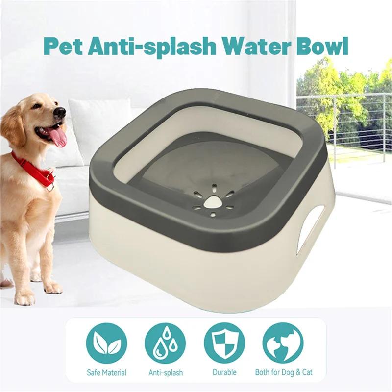 Large Capacity 1L Anti Splash Dog Water Bowl No Spill Pet Drinking Bowl For Dogs Cats Puppies Automatic Waterer Feeder Pet