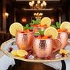 500ml Tazze 100% Rame Puro Solido Forma Tazze Moscow Mule RAME PURO 17oz Tazze Cocktail Tazza Birra Latte Articoli da Tavola