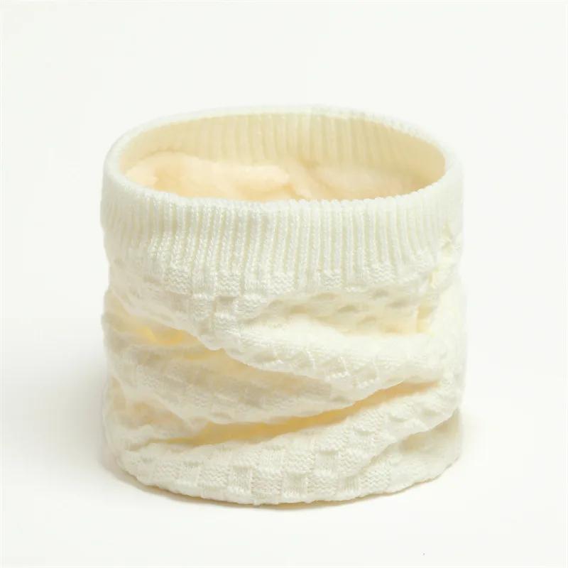 Новые зимние теплые вязаные шарфы-кольца для женщин и мужчин, плюшевые маски-балаклавы, кашемировые однотонные снуды, шарфы для шеи, толстые шарфы-баффы One Size