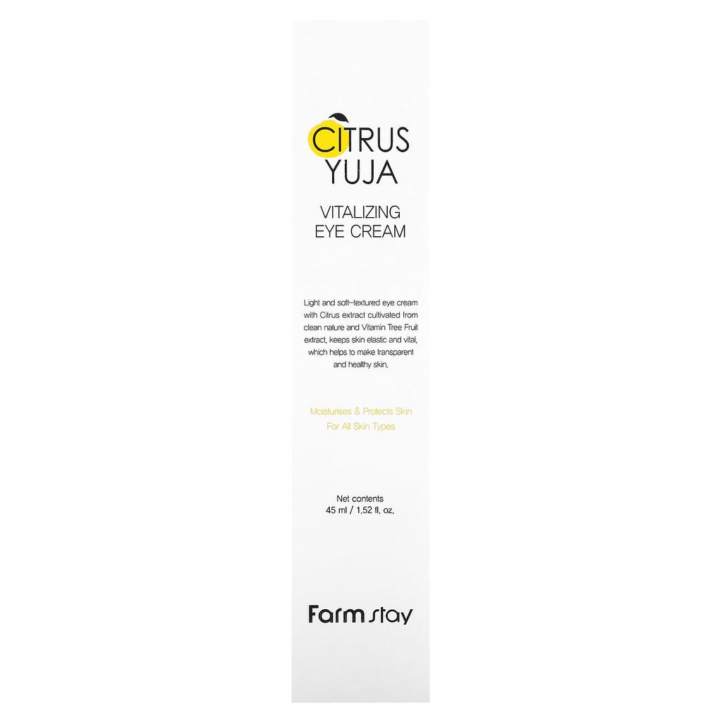 Farmstay Citrus Yuzu, Vitalizing Eye Cream, 1.52 Fl Oz (45 Ml)