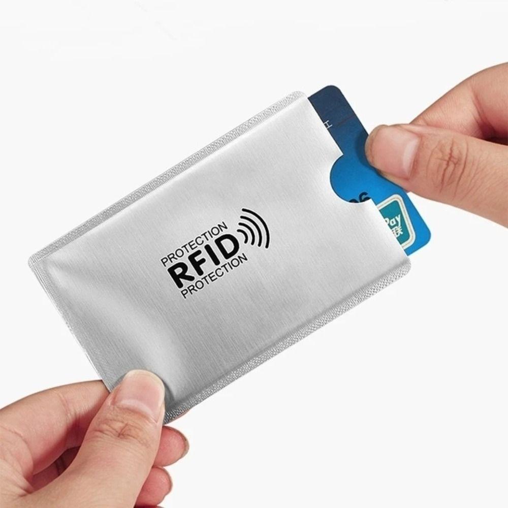 10pcs Reader Lock NFC Blocking Case Aluminium Foil ID Card Box Anti RFID Card Holder  Female/Male