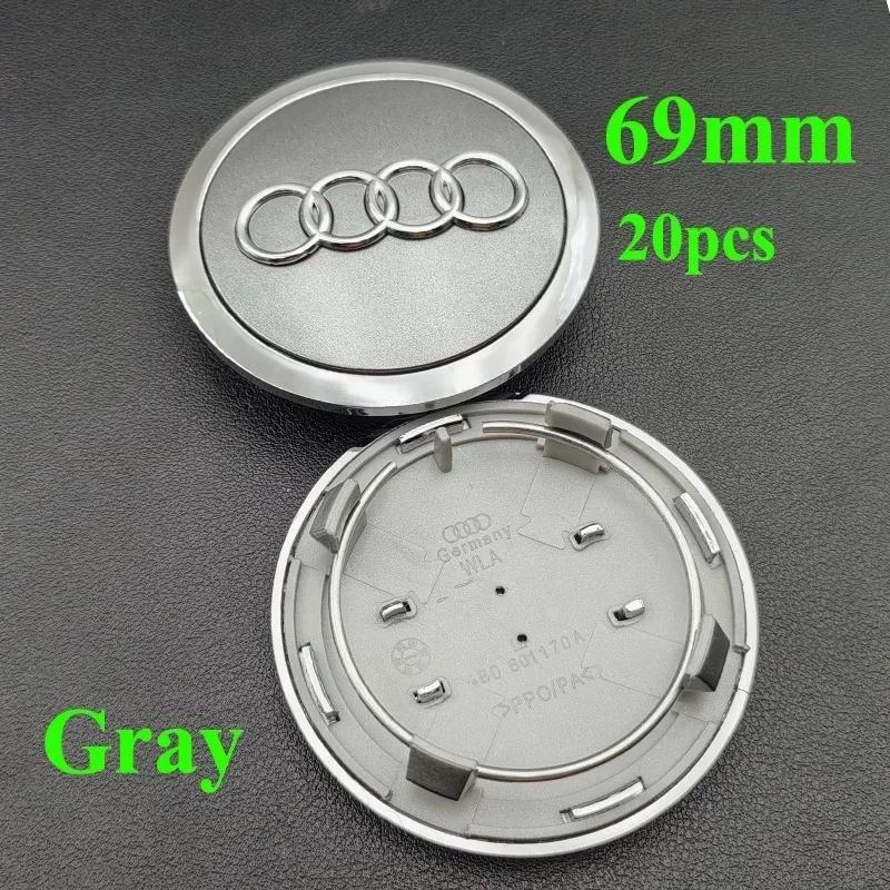 Hub Caps Hot New For Audi 20Pcs 60mm 61mm 68mm 69mm 77mm Audi Hub Caps Car Wheel Center Caps For Audi A1 A2 A3 A4 A5 A6 A7 A