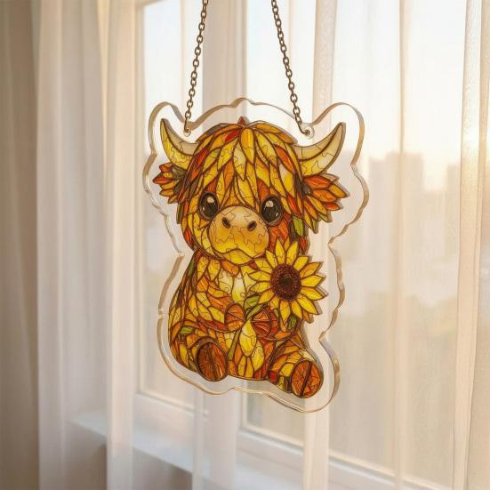 Suncatcher Stained Glass Puzzle Acrylic Pendant Light Refraction Window Hanging Jigsaw for Home Decor
