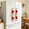 Christmas Appliance Handle Sleeve, Fabric Decoration with Handle-Over Form and Side Closure for Seasonal Kitchen Displays