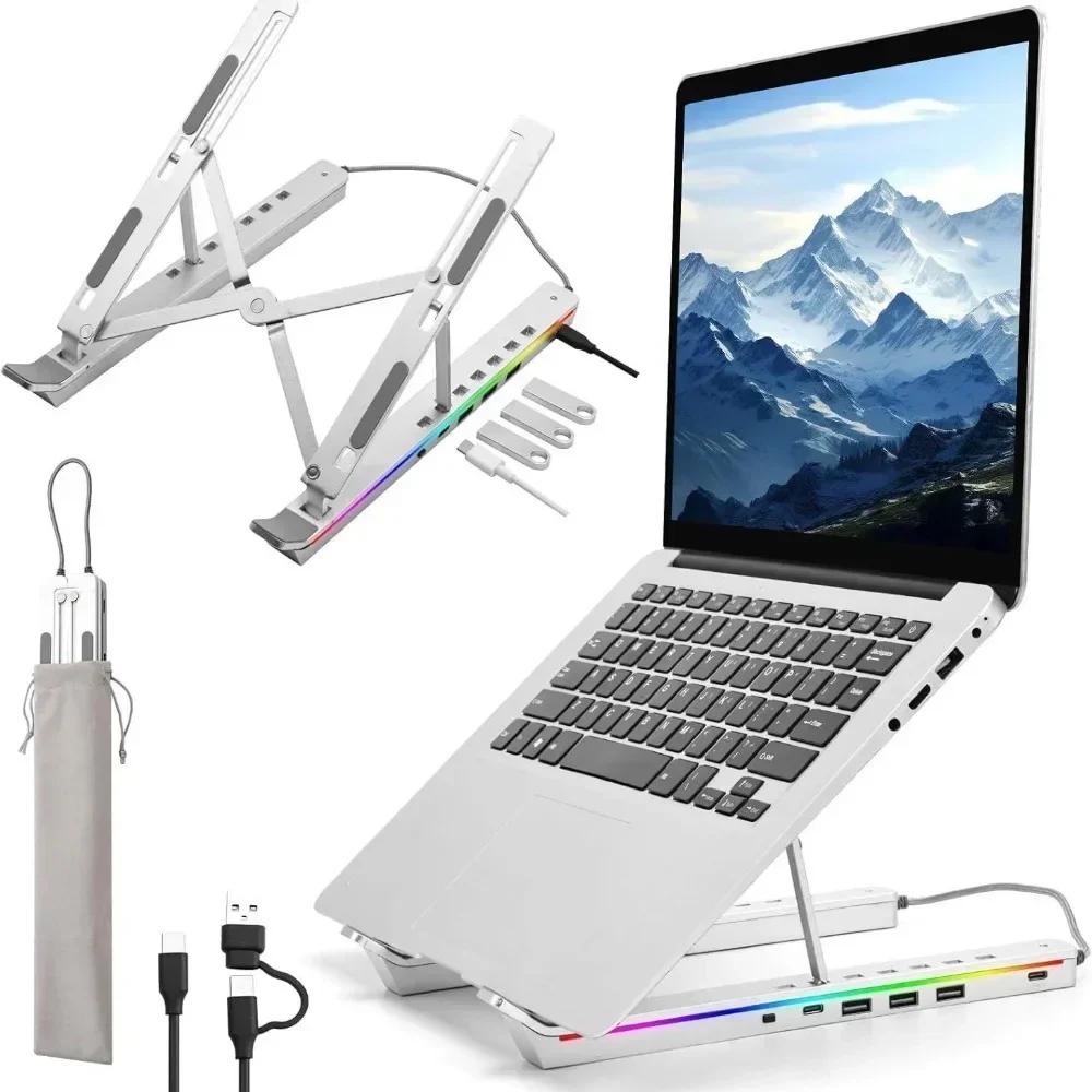 Laptop Stand Portable Bracket Aluminum Alloy For Macbook Folding Adjustable Computer PC Tablet Stand Heat Dissipation Holder