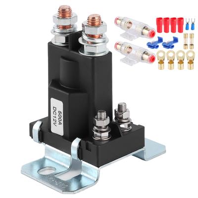 DC Relay 12V/500A Fuseholder 100A Fuses Dual Battery Charge Isolator for Car RV Yacht