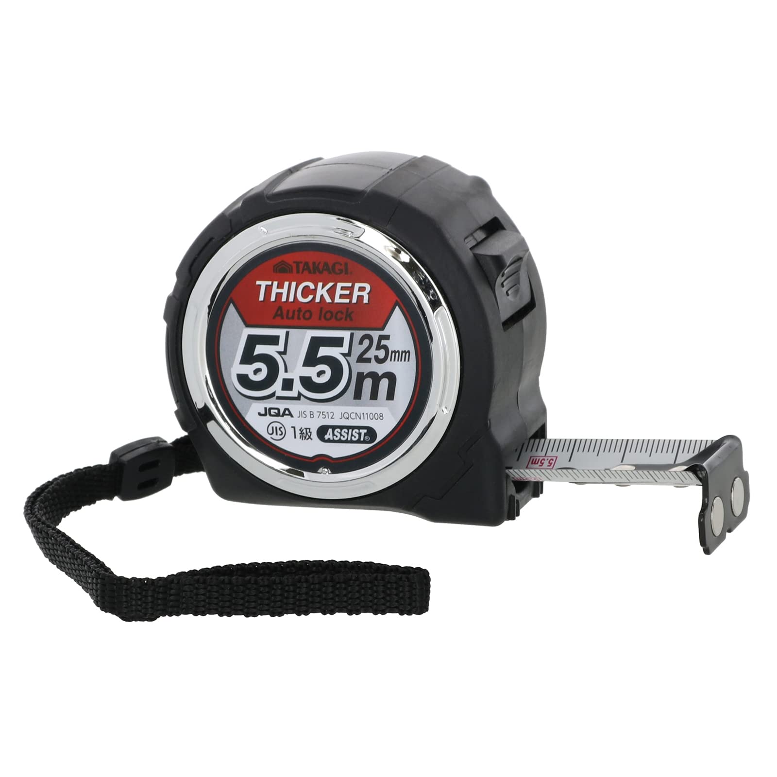 

Takagi TAKAGI Extra Thick Compact Convex 25mm x Tape Measure with Magnetic Claws Auto-Lock 5.5m