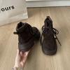 Fashion Brown Women's Flats 2025 Spring New Briti Sle Thi Bot Retro Slip-On Oes Comfortable Round Toe Rubber Outsole
