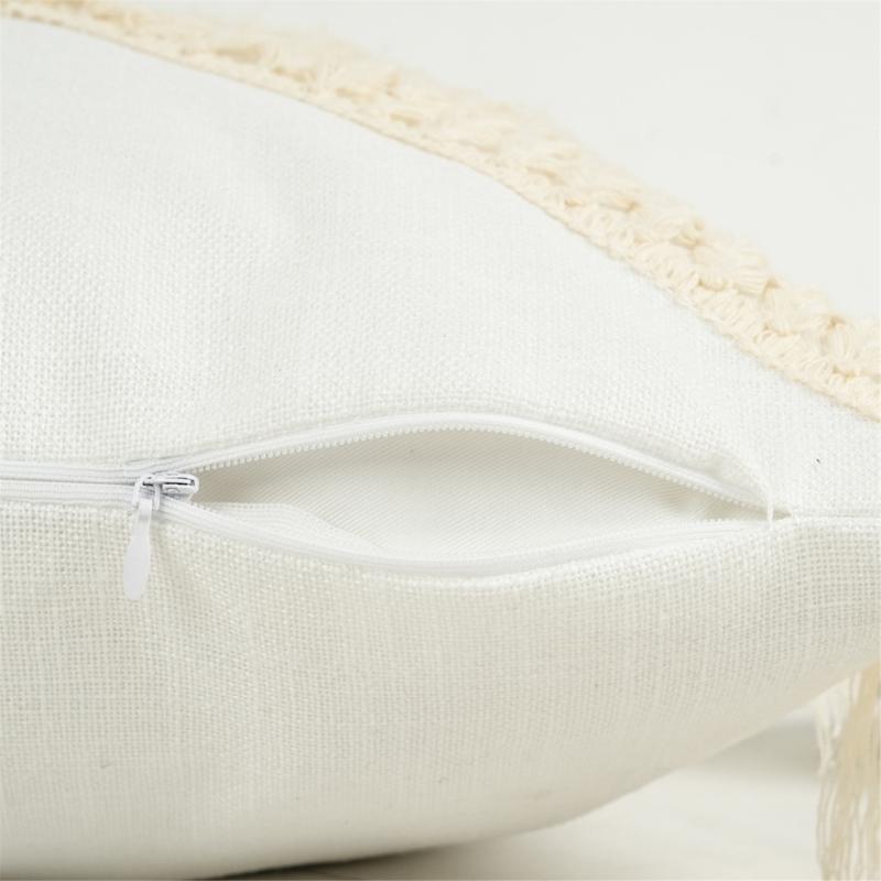 Pillow Case Decorative Pillow Covers 45x45cm with Textured Fringe Design for Elegant and Unique Home Decoration