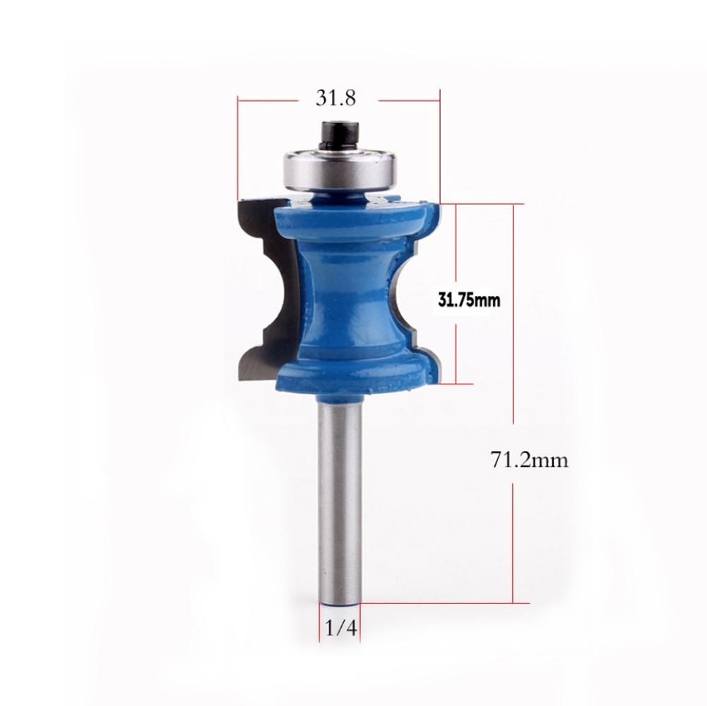 Blue Router Bit Concave Nose Engraving Machine No Burr No Edges Shank 1/4 Inch Smooth Cutting Woodworking Tool
