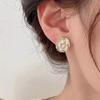 Elegant Oval Pearl Tulip Stud Earrings - Simple, Exquisite, and Versatile Fashion Accessories