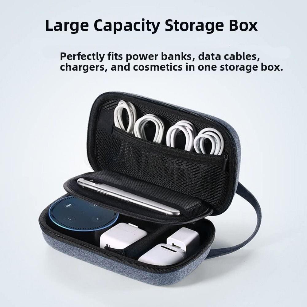 Lightweight Travel Organizer Bag Multiple Compartments Data Cable Organizer  Office