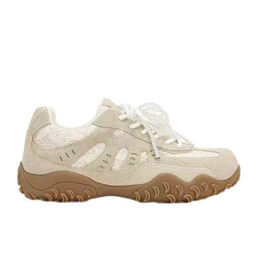 [Su Yinyin] The new color is here~ The inner height of the crescent moon is increased, lace pearl casual moral training shoes, women's Forrest Gump s