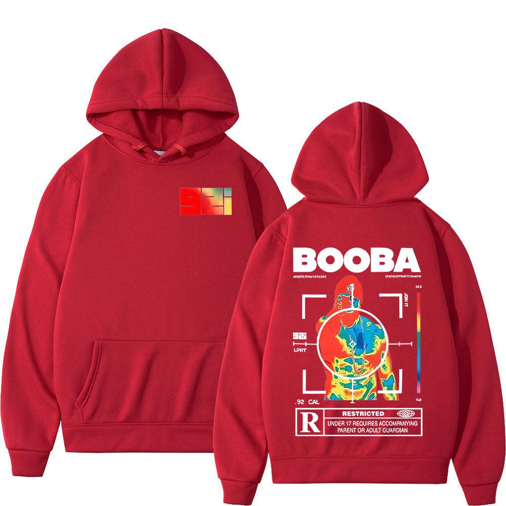 

France Rapper BOOBA B2O Tour 2025 Hoodies Men s Retro Style Hip Hop Long Sleeves Hooded Sweatshirts Clothing Oversized Pullover S