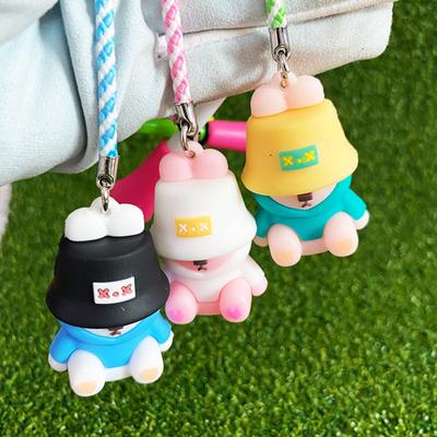 Anti Lost Golf Tee Hanger with Tee Colorful Cartoon Plastic Tee Hoop Ring