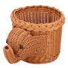 Cartoon Elefantenform Rattan Brot Obst Snacks Aufbewahrungskörbe Lebensmittel Servierkörbe(Braun)