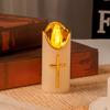 LED Memorial Candle Light, Flashing Effect Like A Real Candle, Reusable, Suitable For Cemetery Memorials, Battery Powered, Animal Memorial Tomb Light.