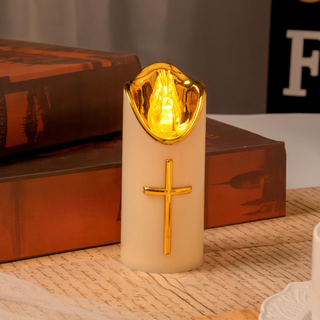 LED Memorial Candle Light, Flashing Effect Like A Real Candle, Reusable, Suitable For Cemetery Memorials, Battery Powered, Animal Memorial Tomb Light.