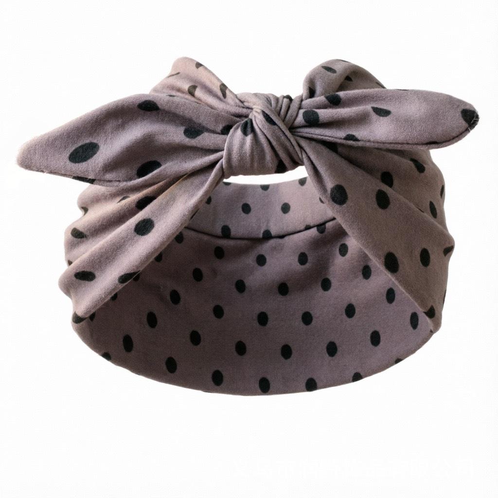 Retro Polka Dot Elastic Bow Headband – Fashionable Women's Hair Accessory