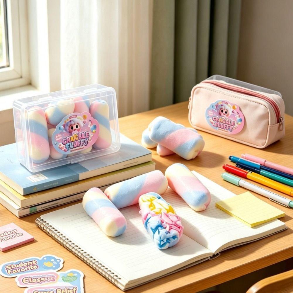 Rainbow Candy Wax Skin Squeeze Toy Satisfying Sound Crunchy Squeeze Crispy Squishy  Children Gifts