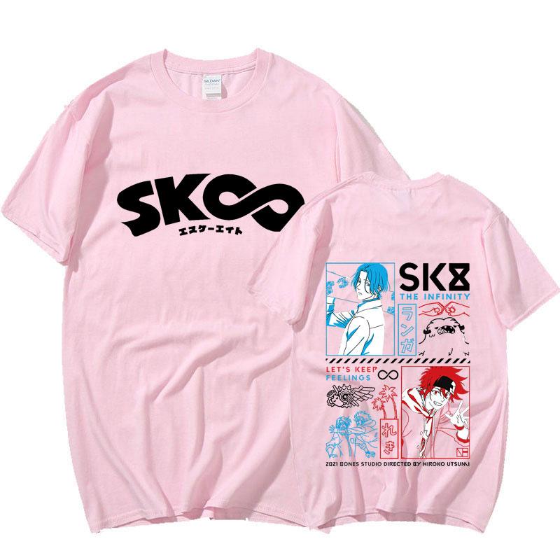 Cool Sk8 The Infinity T-Shirt Summer Unisex Japanese Anime T Shirts Snow Shadow Reki Joe Cherry Adam Miya Harajuku Unisex Tops