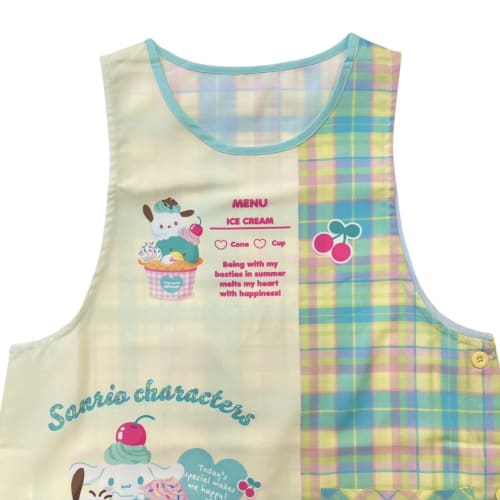 Sanrio Character Nursery Teacher Apron, Adult Sizes F, M-L (Sanrio Characters (Ice Cream))