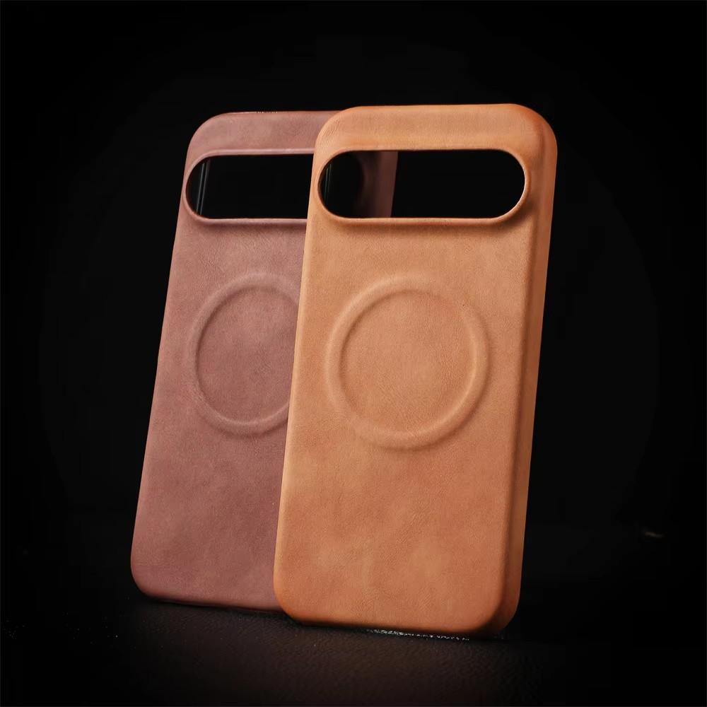 Magnetische Telefoonhoes van Schapenleer Voor Google Pixel 10 9 8 Pro XL 8A 9 Pro Schokbestendige Zakelijke Mat Harde Solide Cover