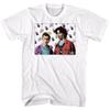 Bill & Ted's Movie Wyld Stallyns & Phone Booth Repeat Background Men's T Shirt