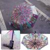 British Wind Rainforest Arch Clear Umbrella Stained Large Umbrella Long Romantic Clear Automatic Handle Sunny Glass G1U6